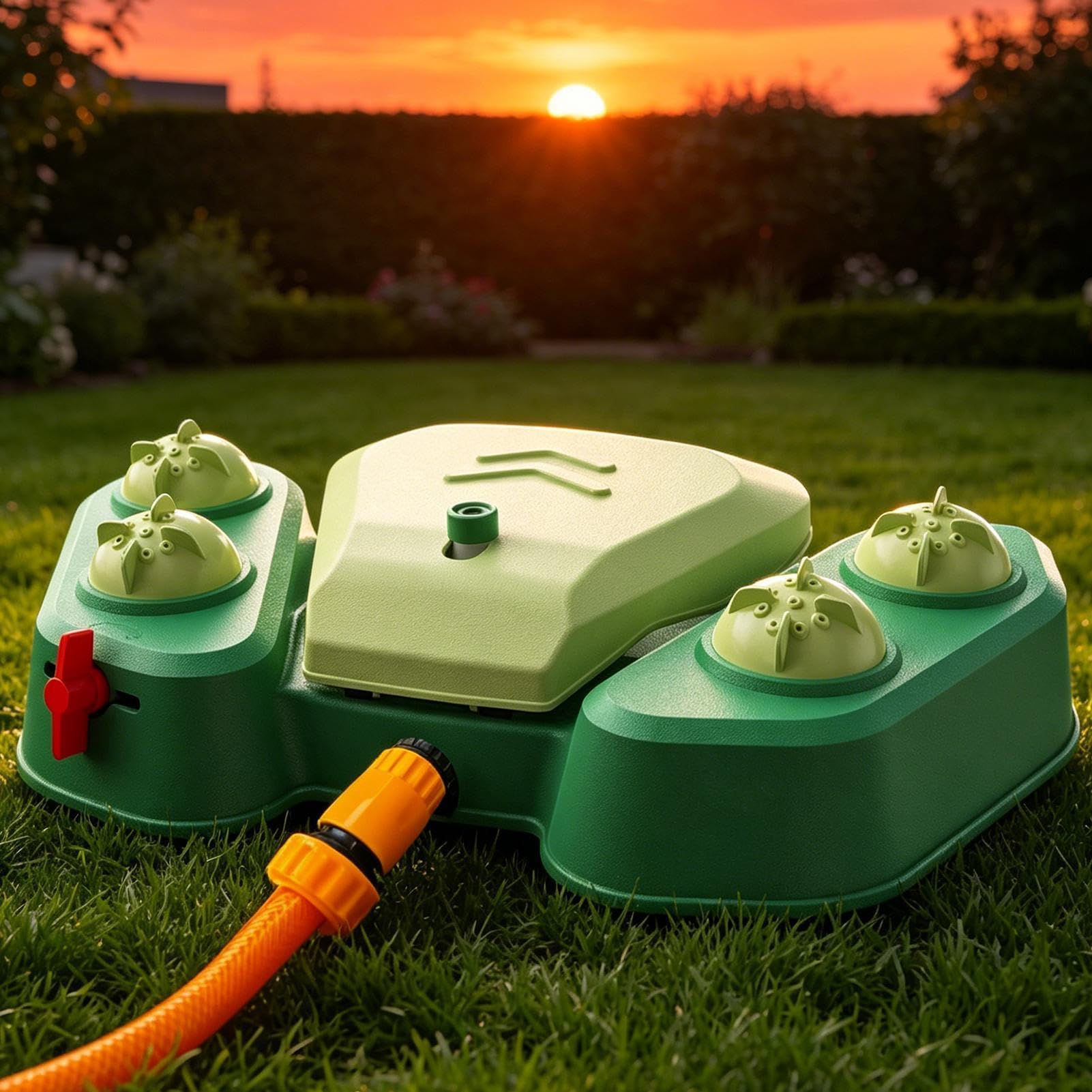Fuente de Agua para Mascotas Exterior Fuente Activada por Paso | Bebedero Activado por Pata de Perro para Jardín Césped Patio Verano
