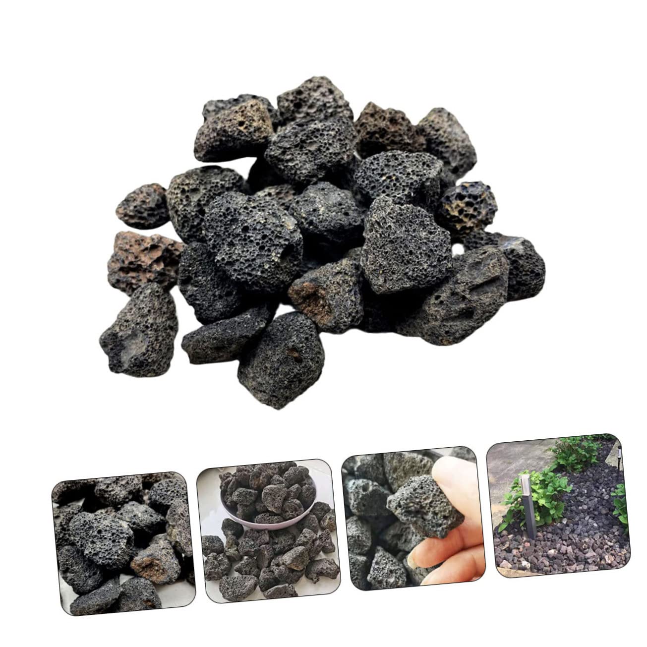 Happyyami Roches Volcaniques Naturelles pour Aquarium Décoration Élégante De Basalte Idéales pour Pots De Fleurs Et Aménagements Paysagers