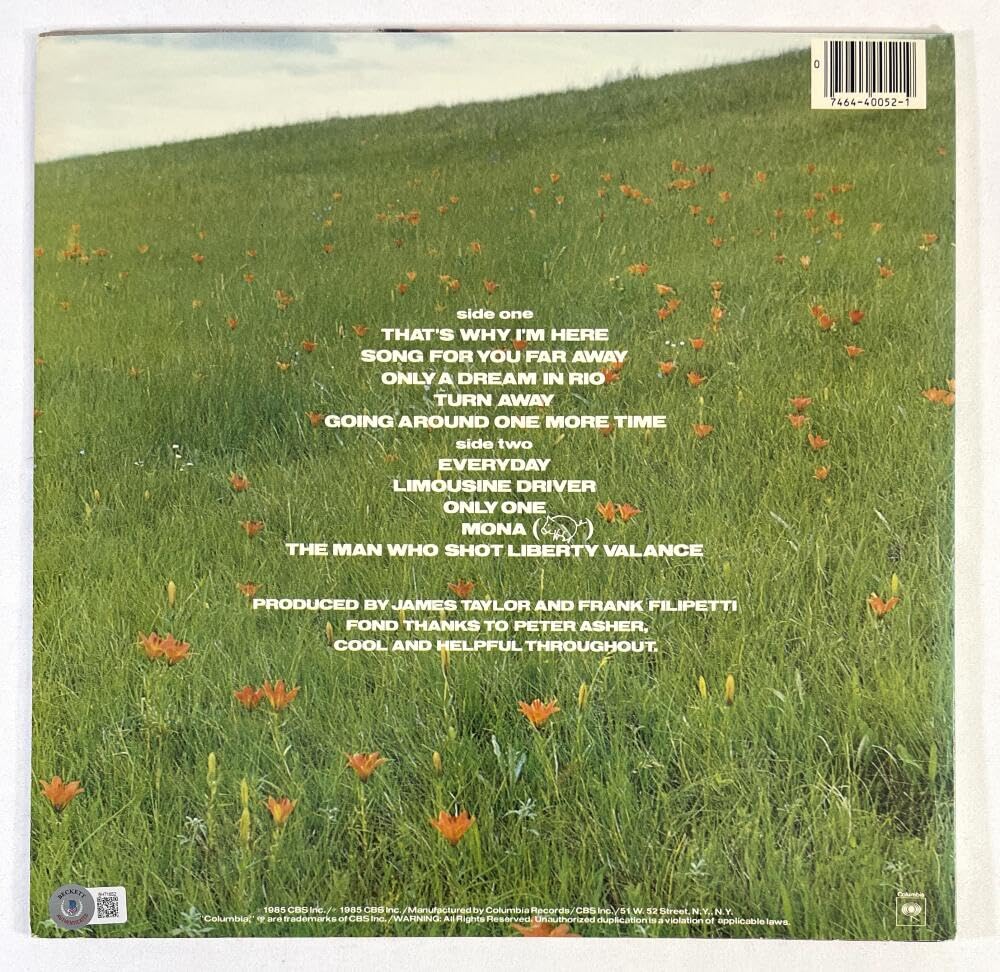 James Taylor Signed Autograph Album Vinyl Record - That's Why I'm