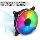 RiaTech 3 Pack RGB LED 120mm Case Fan For PC, 1500 RPM gallery image