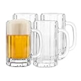 Heidelberg Glass Beer Mugs, 16-ounce, Set of 4
