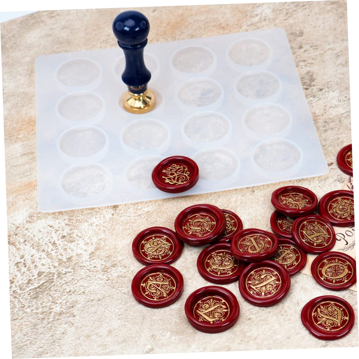 Gadpiparty Silicone Wax Seal Stamp Mold Cavity DIY Craft Supply for Making and Silicone Material for Custom Seals Invitations and Envelopes