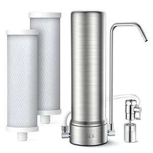 LCF Upgrade Countertop Water Filter Enhanced 6-Stage Stainless Steel Water Filter for Sink Faucet Reduces Heavy Metals Bad