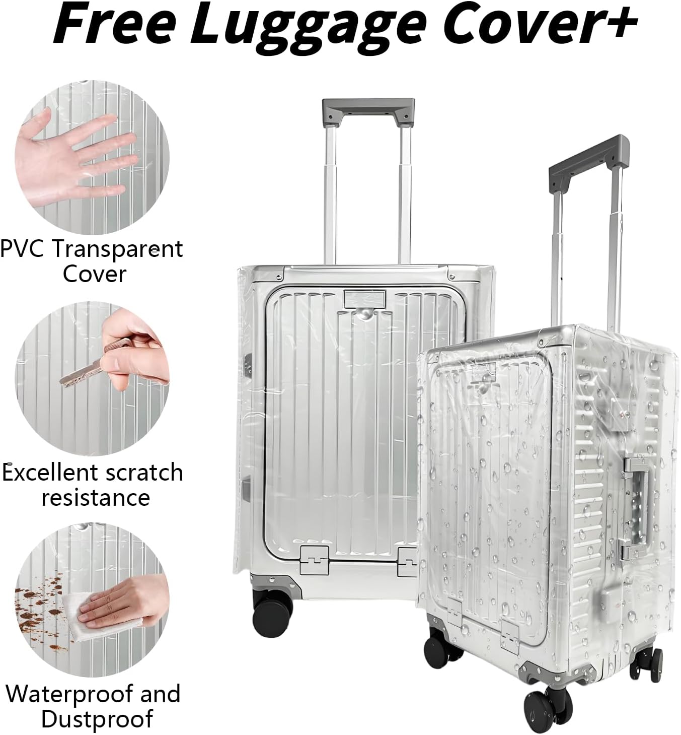 Gets All Aluminum Carry on Luggage Airline Approved,20 Inch Hardshell Spinner Luggage With Cup Holder and USB Charger,TSA Lock,Front Pocket Durable Suitcase for Women Men-Grey,22x14x9 - Image 9