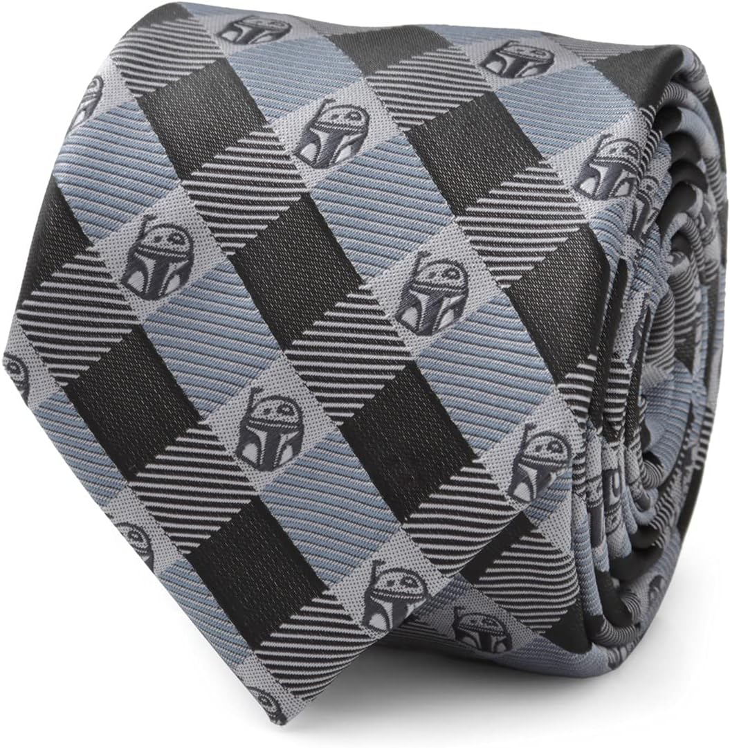 Cufflinks Inc. Boba Fett Blue Plaid Mens Tie
