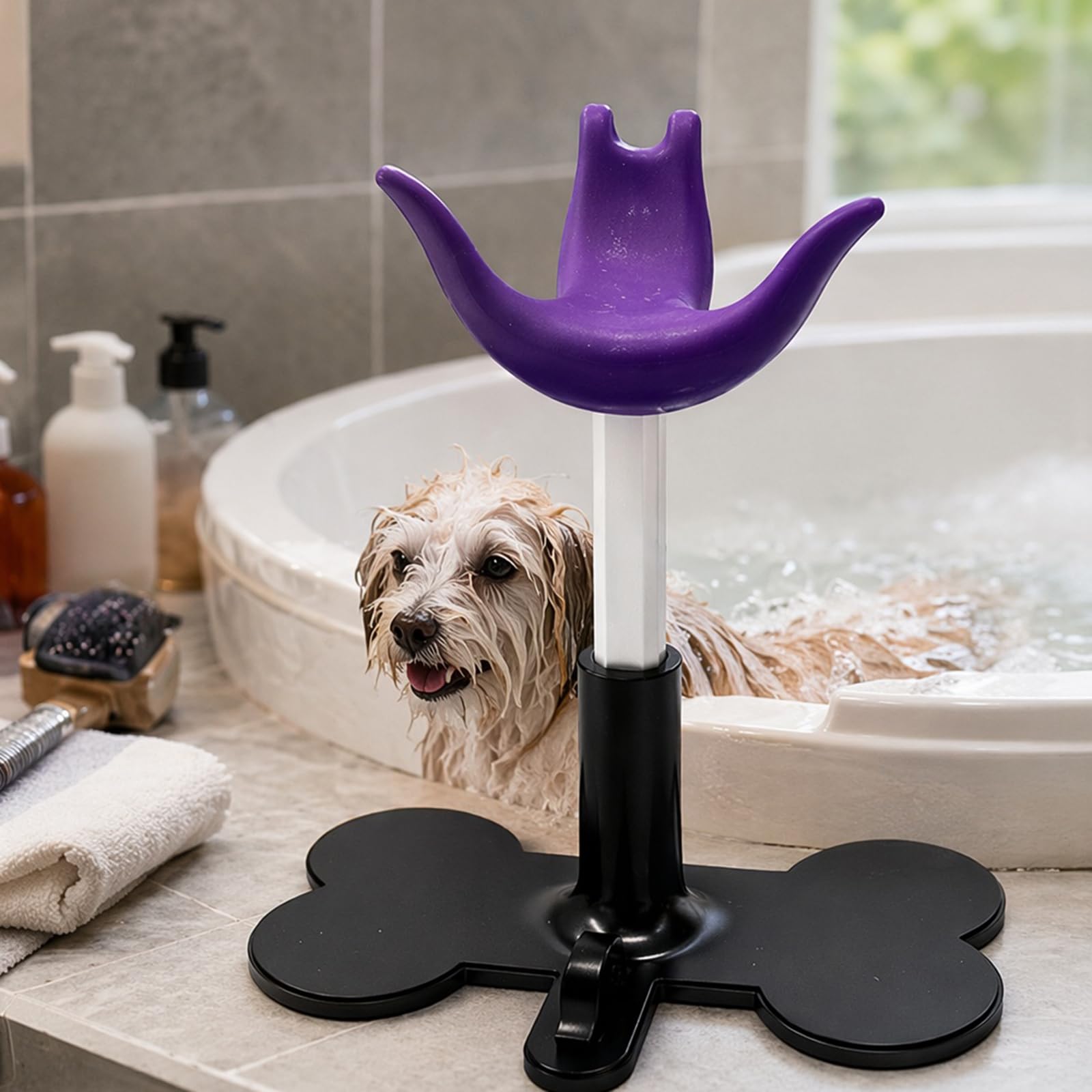 Supporto per Toelettatura Animali con Altezza Regolabile a 5 Livelli per | Facile da Usare per Mantenere gli Animali in Posizione durante Bagno, Taglio e Cura delle Paws, con Supporto Regolabile in Al