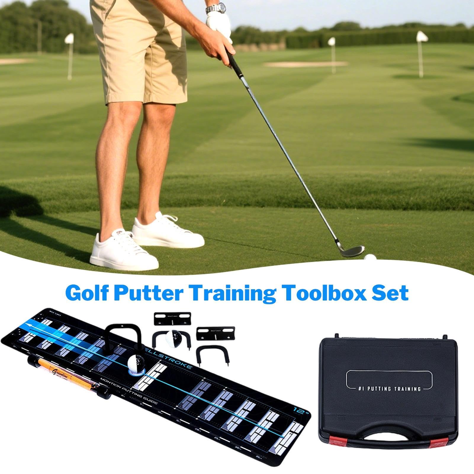Tappetino per Allenamento di Putting Attrezzi Per Esercizi Putter | Tappeto per Esercizi di Putt nel Golf Per Giovani Uomini Donne Golfisti Appassionati Genitori Famiglia