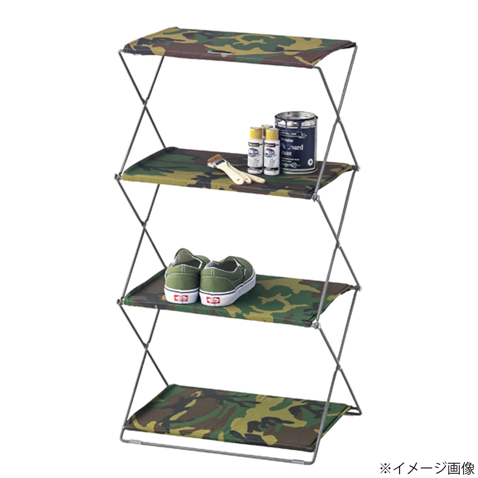 キャンプ 棚　東谷(Azumaya-kk) オープンシェルフ ブラック 高さ86cm 折りたたみシェルフ3段 SGS-44BK ラック 棚 東谷 折りたたみラック 棚 アウトドア おしゃれ シェルフ キャンプ