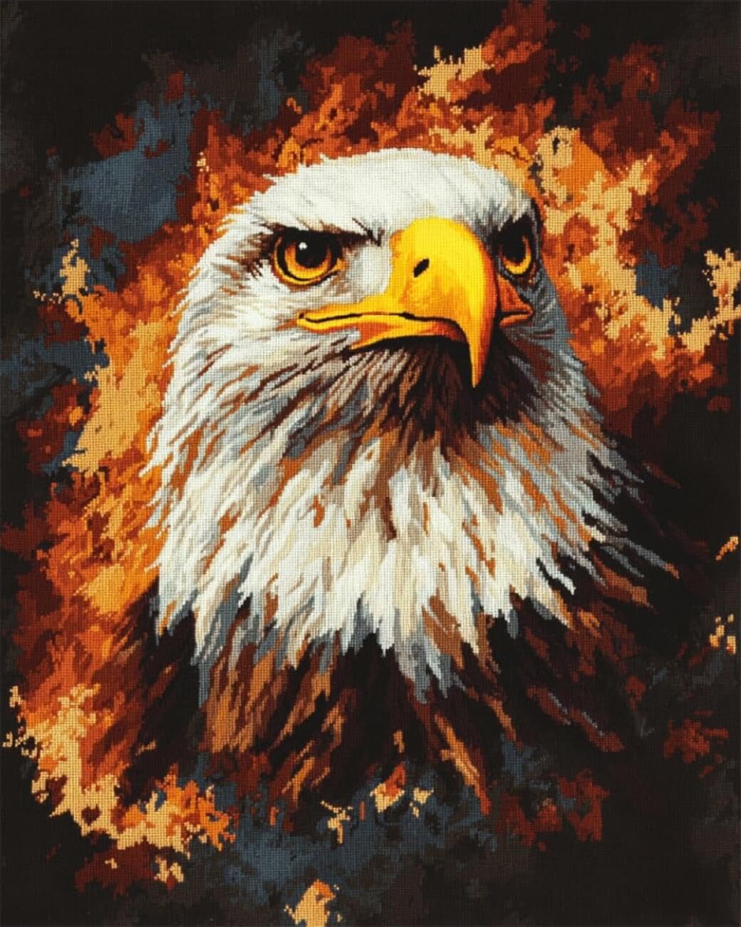 AxiangziK DIY Stamped Cross Stitch Kits Fantasy Eagle 11CT 40x50cm