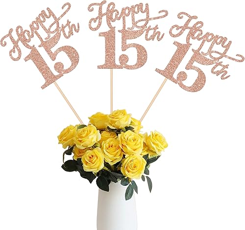 Vista 17 de Rsstarxi Paquete de 12 palitos de centro de mesa de cumpleaños número 50 para decoración de mesa de cumpleaños 50 para hombre, decoración de mesa