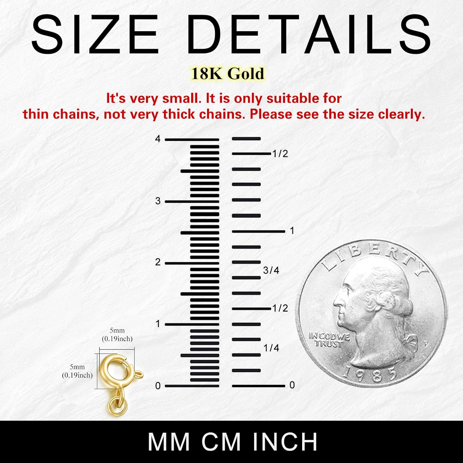 18K Yellow Gold Clasp for DIY Necklace Bracelet Jewelry Making, Lobster Clasp Extender Necklace Clasp Connector Bracelet Extension (Style 4) - Image 3