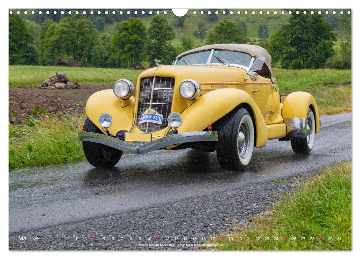 Classic Cars auf Passstrassen 2025 (Wandkalender 2025 DIN A3 quer), CALVENDO Monatskalender: Klassische Automobile unterwegs in der Alpenwelt (CALVENDO Sport)
