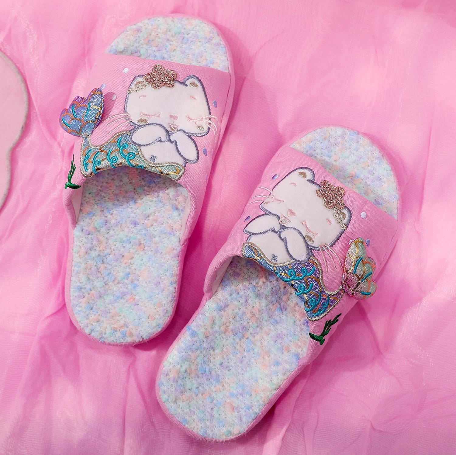 Kids Family Unicorn Slippers Household Anti-Slip Indoor Home Slippers for Girls and Boys