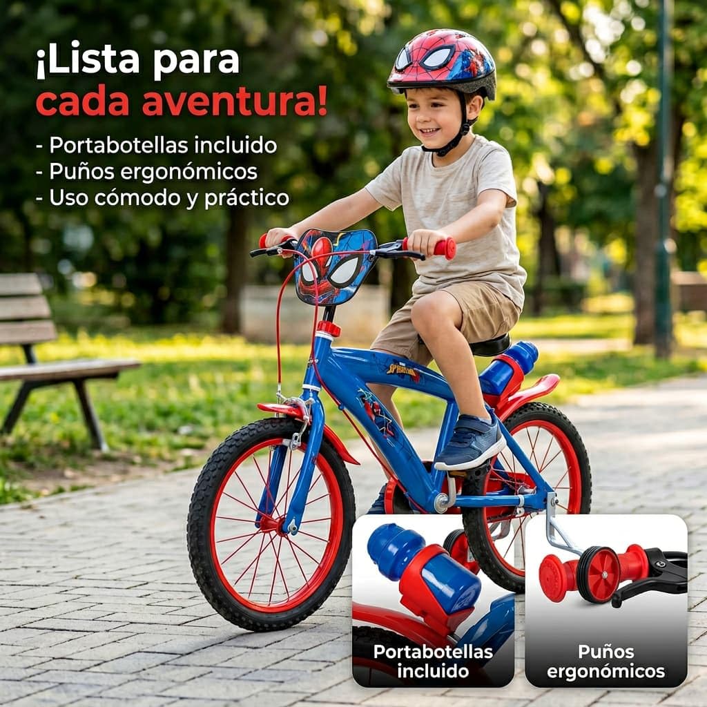 TOIMSA Bicicleta 16" Spiderman Huffy 5/8 Años