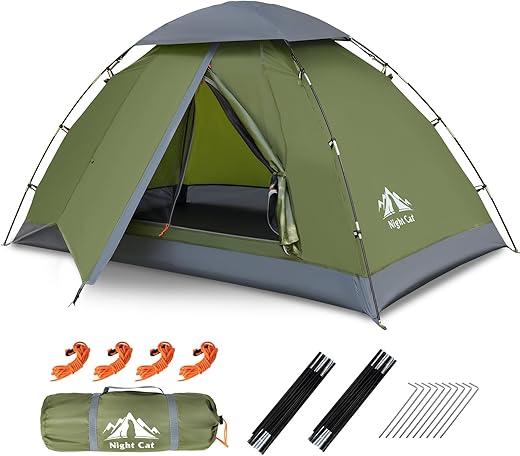 Lightweight 1-2 Person Camping Tent - Easy Setup & Rainproof