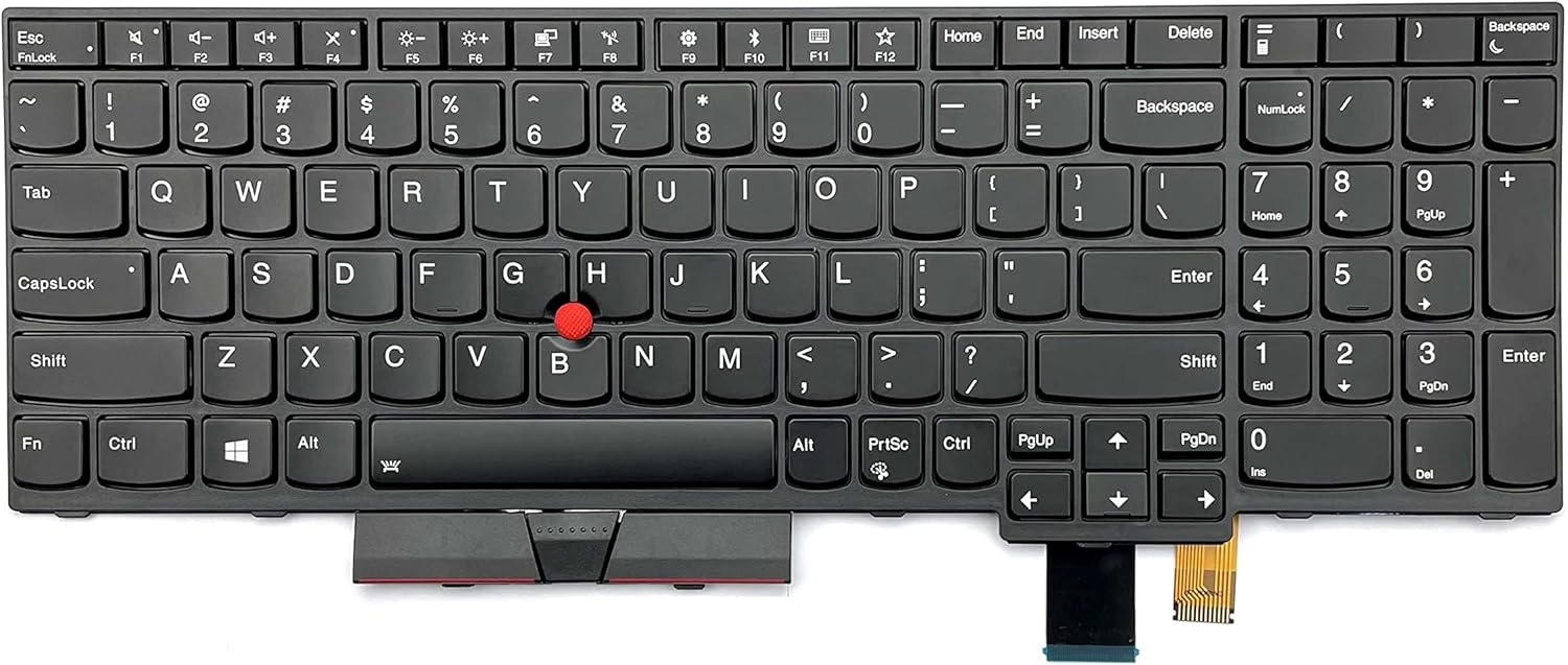 New US Layout Keyboard with Backlit Replacement for Lenovo ThinkPad T570 T580 P51s P52s (Does Not Fit for P51, P52) 01HX219 01HX259 (Backlit Keyboard)