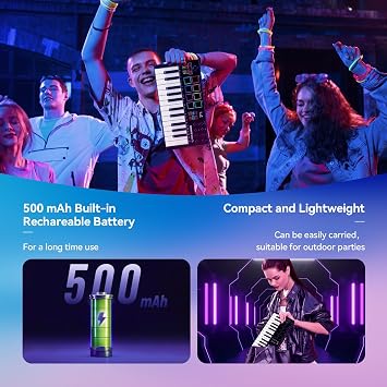 TERENCE MIDI Keyboard Controller with 25 Keys Professional 500 mAh 8 RGB Pads 360° Rotary Knob without End 8 Assignable Knobs OLED Display Compatible with Multiple DAWs and Devices