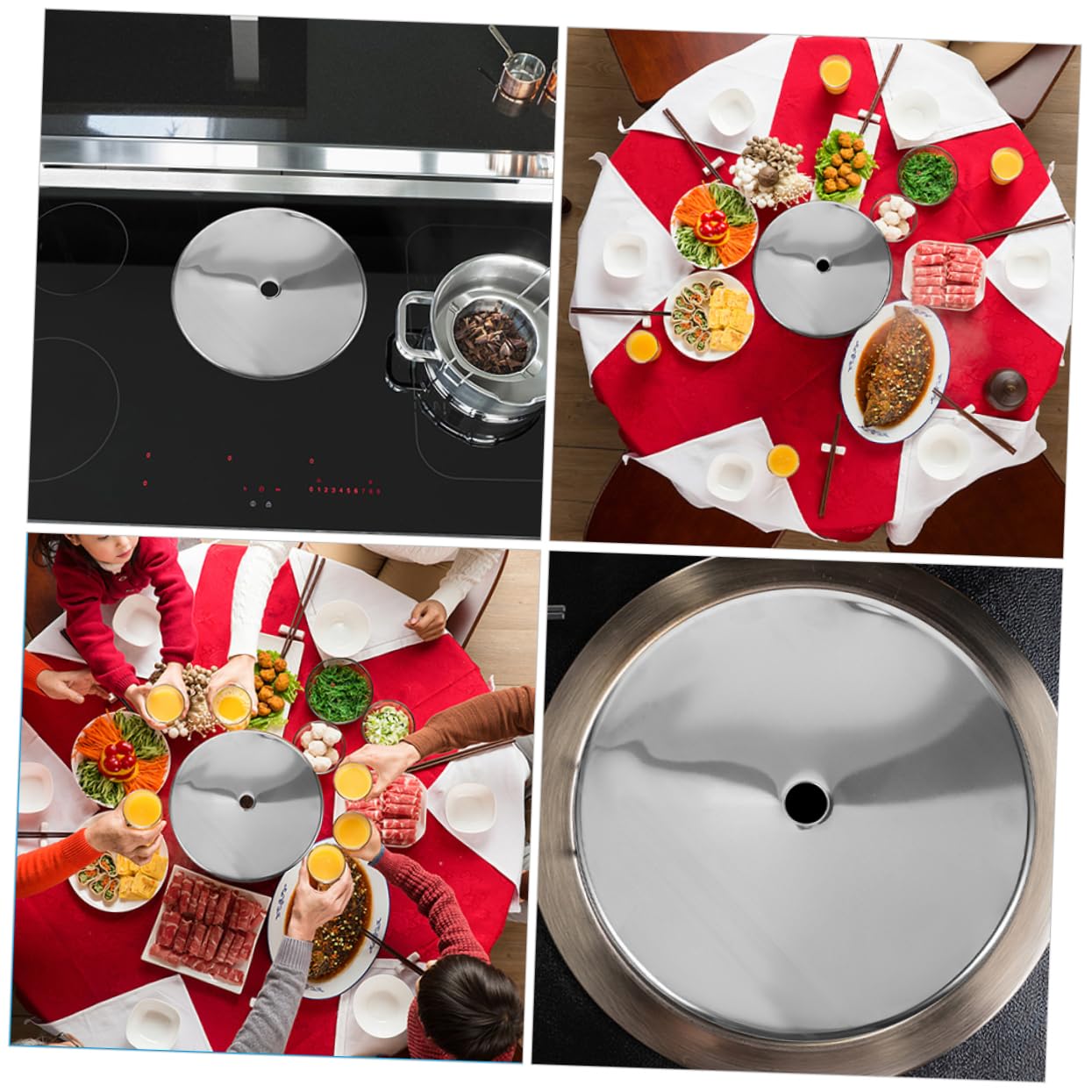 Anillo Difusora Cocina Acero para Inoxidable de en de Hundimiento Eléctrica de Inducción, Placa de Calor Práctica Versátil y para Estufa Casa