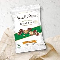 Vista 4 de Russell Stover Cacahuetes cubiertos de chocolate sin azúcar, bolsa de 3.6 onzas