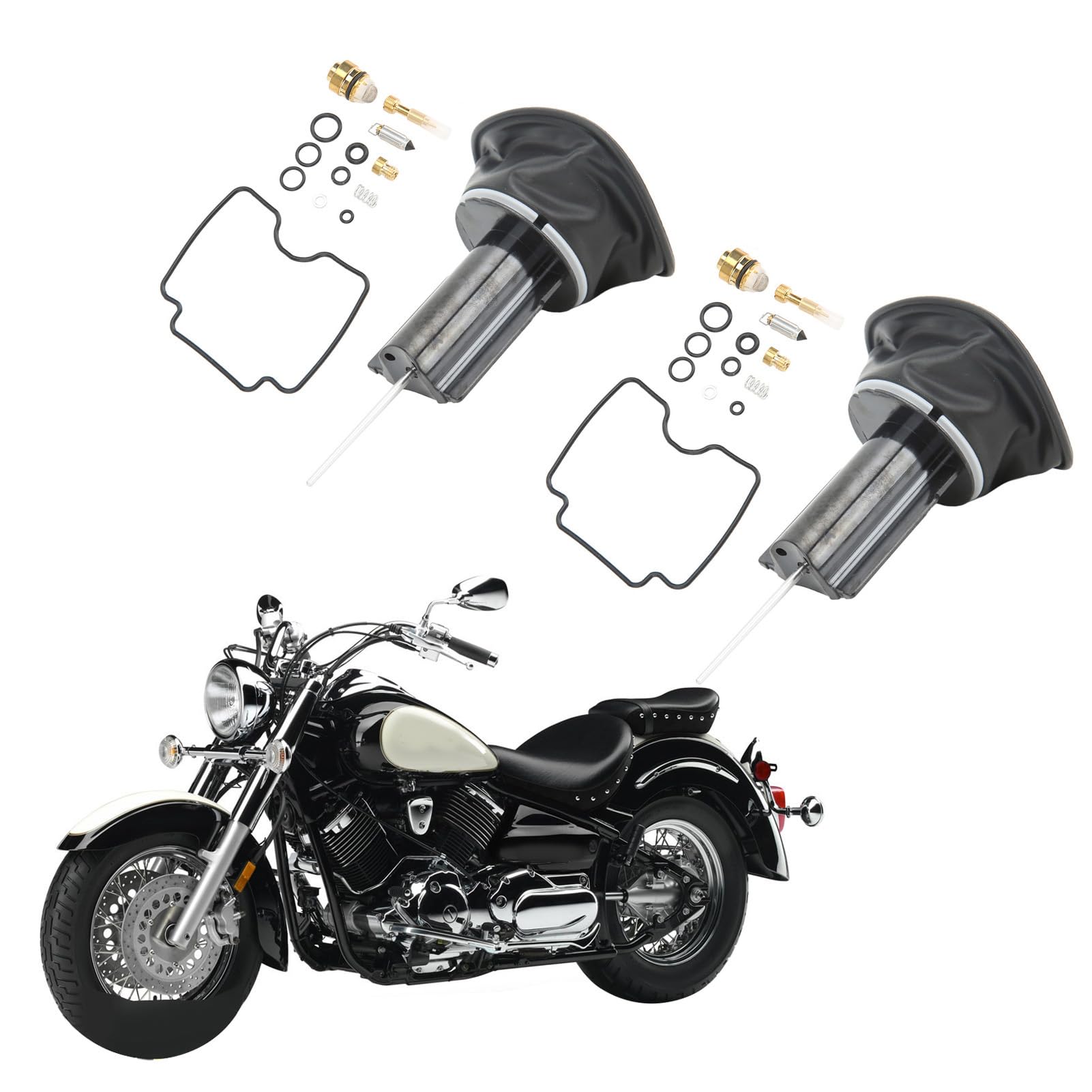 Kit Riparazione Riscaldatore Carburatore Moto - Compatibile Con TTR50 2006-2011 E VSTAR XVS1100 1999-2009 - Metallico - Foto 4