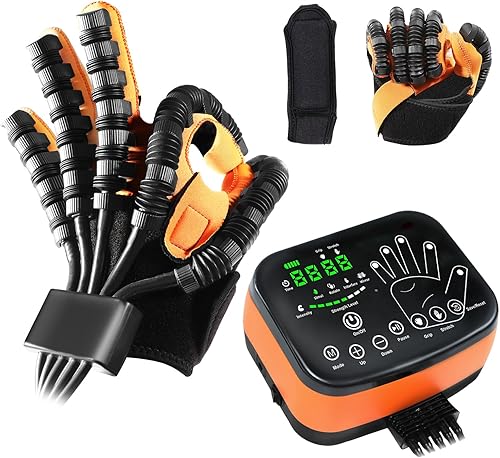 Guante robot de rehabilitación mejorado, guante robótico de rehabilitación de dedos, equipo de terapia para recuperación de hemiplejía de mano, 4