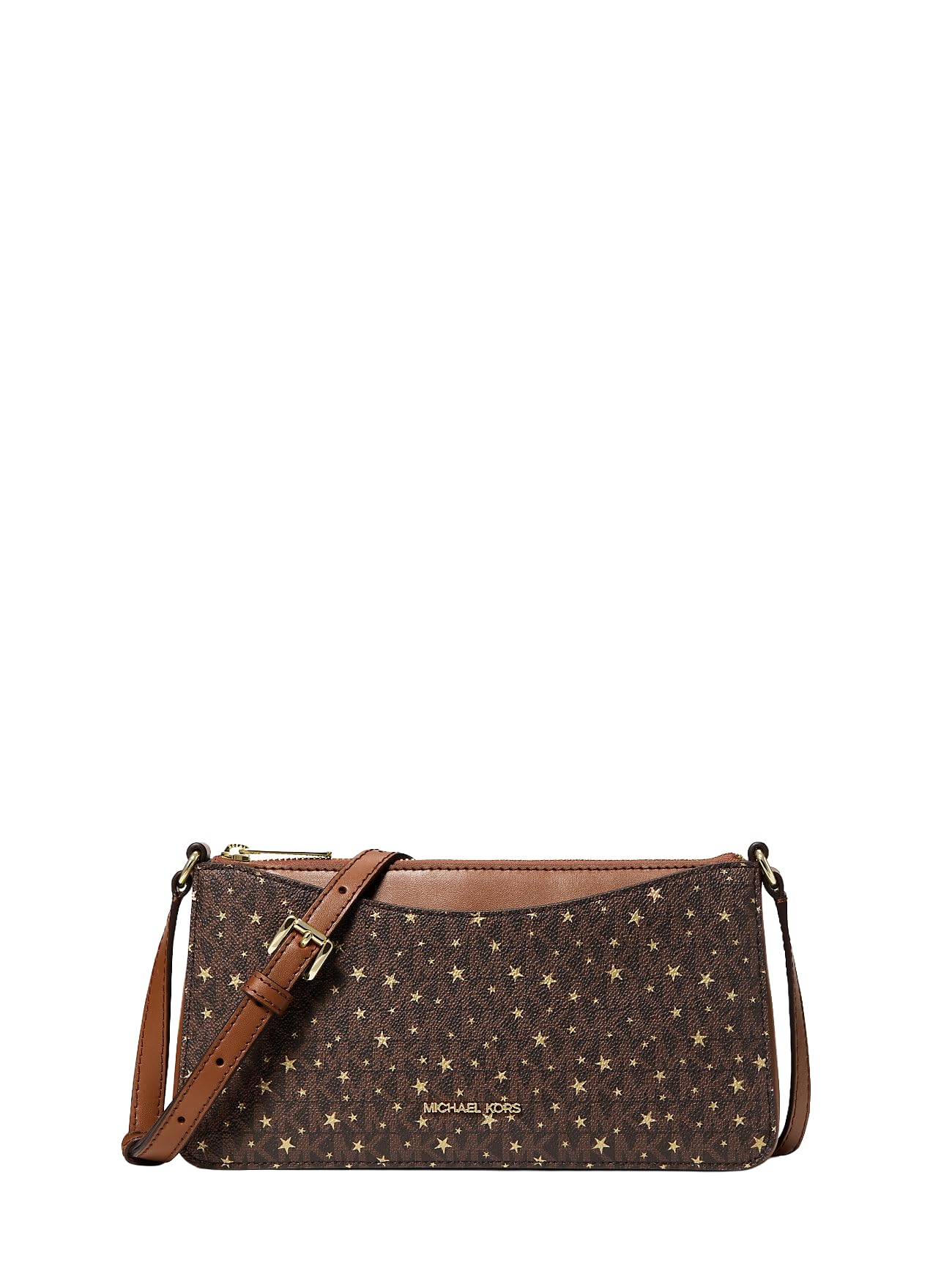 Michael Kors Bolso cruzado mediano con logo impreso y estampado en la colección Arden, color marrón