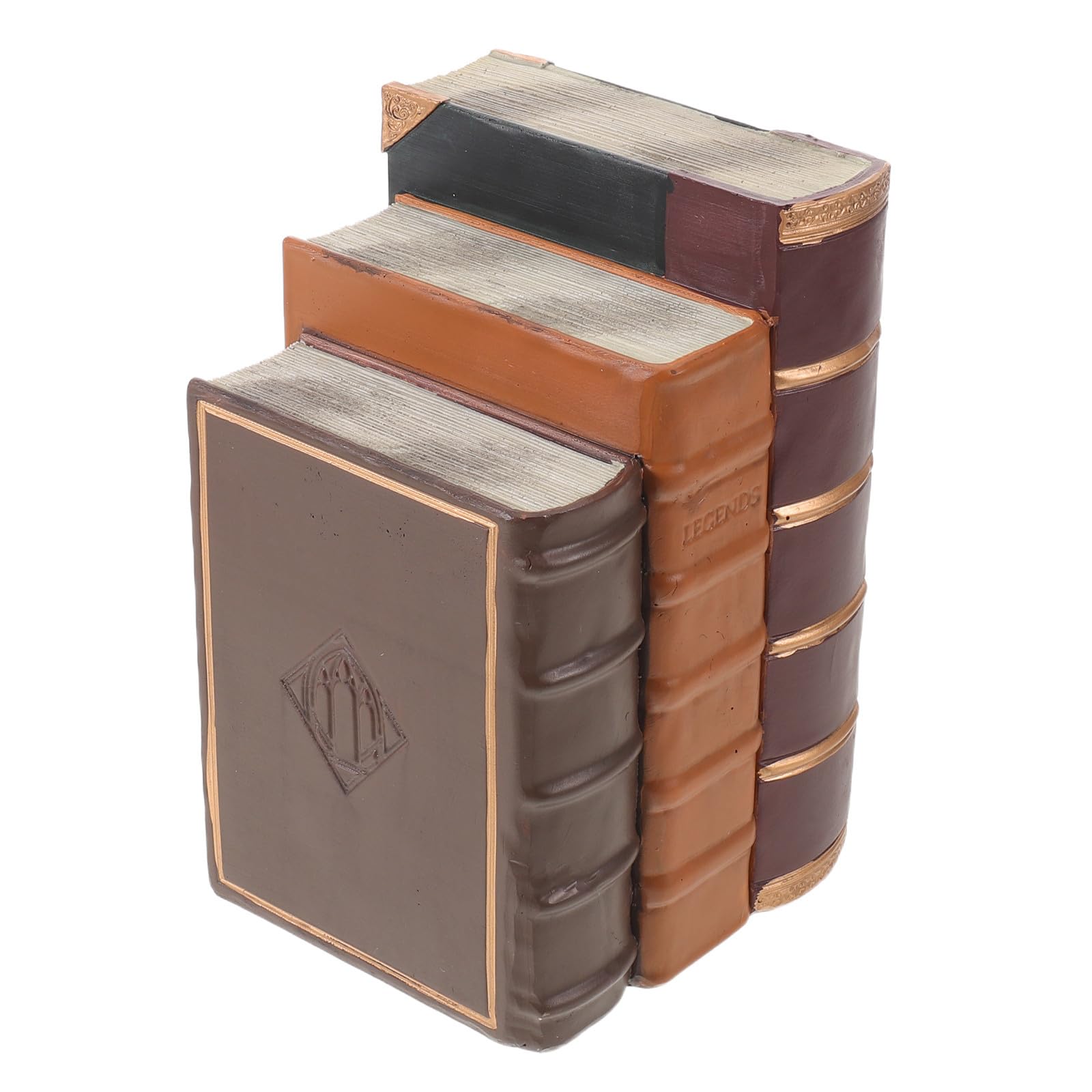Sujeta libros decorativos falsos vintage de resina Alipis en set de 3 para mesas de café