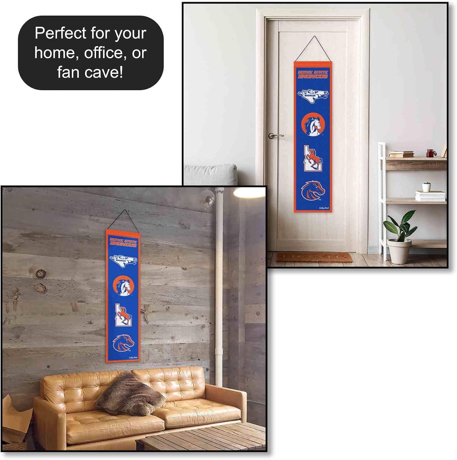 WinCraft Boise State University Broncos Evolution 8x32 Inch Vertical Wool Embroidered Hanging Banner