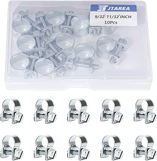 7-9MM Fuel Injection Hose Clamps 9/32"-11/32" Gas Line Clamps Pipe Clamp for Automotive Diesel Petrol Pipes