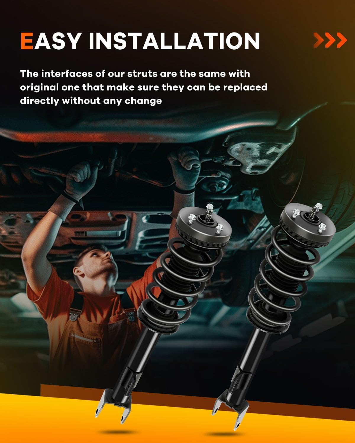 OCPTY Front Complete Struts Spring Assembly Shocks Struts Fits for 2011 2012 2013 2014 2015 2016 2017 2018 for Chrysler 300 Quick Struts 672665 11510 A0397 - Set of 2