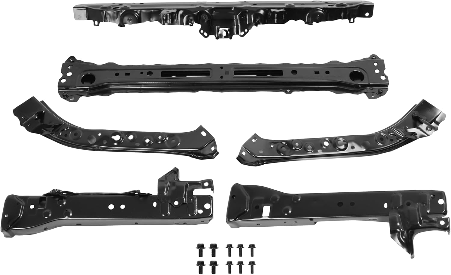 Radiator Support Compatible with 2018-2022 Toyota Camry Replacement for TO1225459 Steel Electrophoresis Primed Black