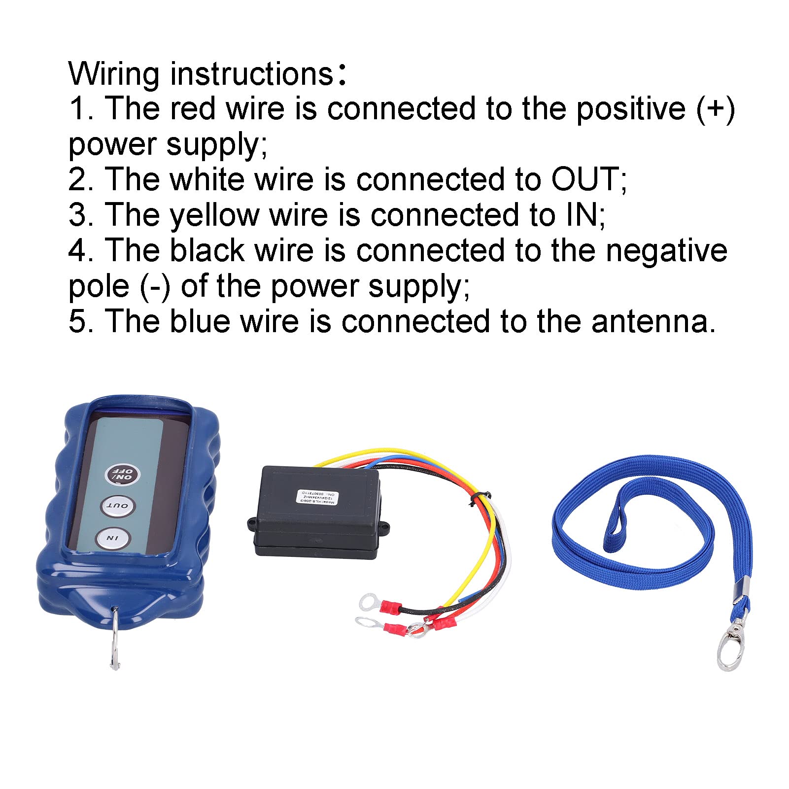 WINCH Assemblaggio Comando Manuale Verricello, Kit Telecomando Verricello Wireless Interruttore Elettrico Universale per ATV SUV Camion 12V 434MHz