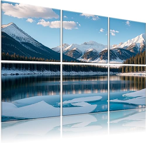 Paquete de 6 paneles acústicos artísticos de espuma a prueba de sonido para paredes, paneles decorativos absorbentes de sonido de 72 x 48 pulgadas