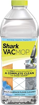 Shark VACMOP Multi-Surface Cleaner Refill 2L Bottle, Compatible with VM252 &amp; VM180, Cleans &amp; Disinfects Sealed Finished Floors, Stone, Laminate &amp; Tiles, Spring Clean Scent, VCM60