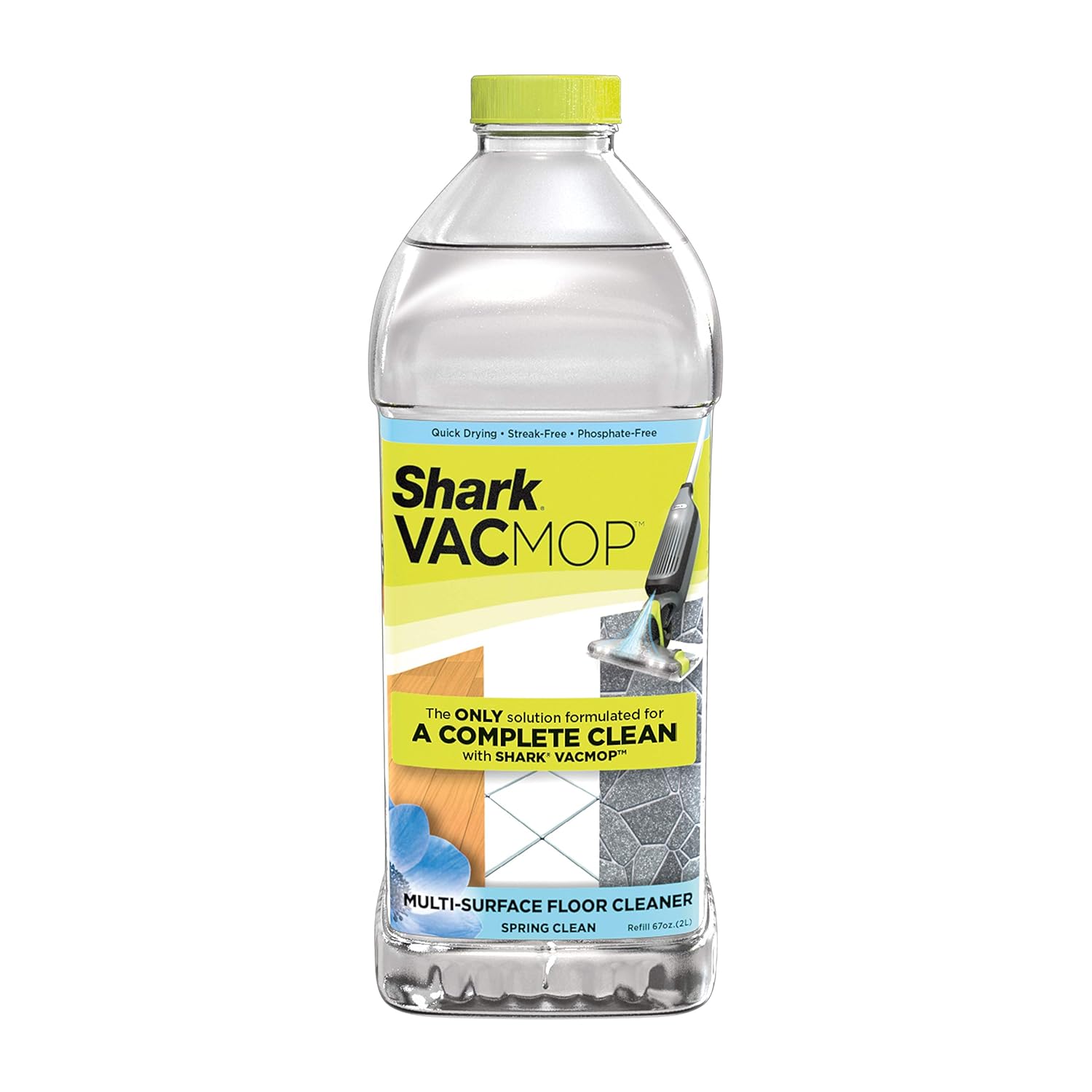 Shark VACMOP Multi-Surface Cleaner Refill 2L Bottle Compatible with VM252 VM180 Cleans Disinfects Sealed Finished Floors Stone Laminate