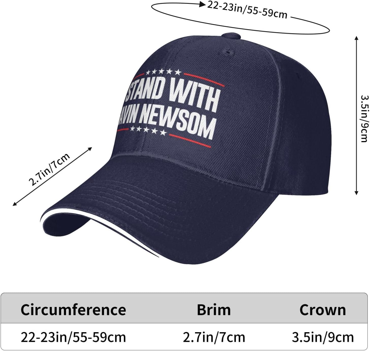 I Stand with Governor Gavin Newsom Hat Free Gavin Newsom Hat Trucker Cap fo
