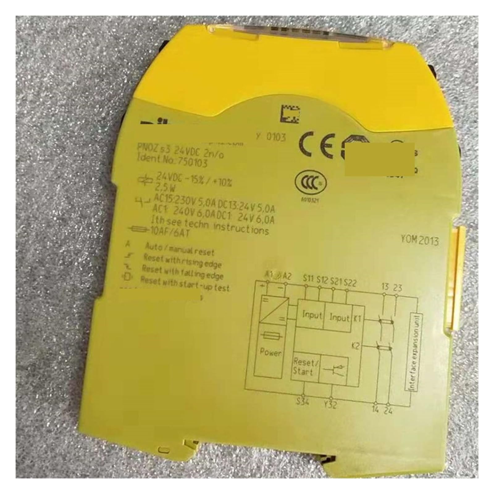 Relais de sécurité S3 24 V CC 2 N/O 750103 75110