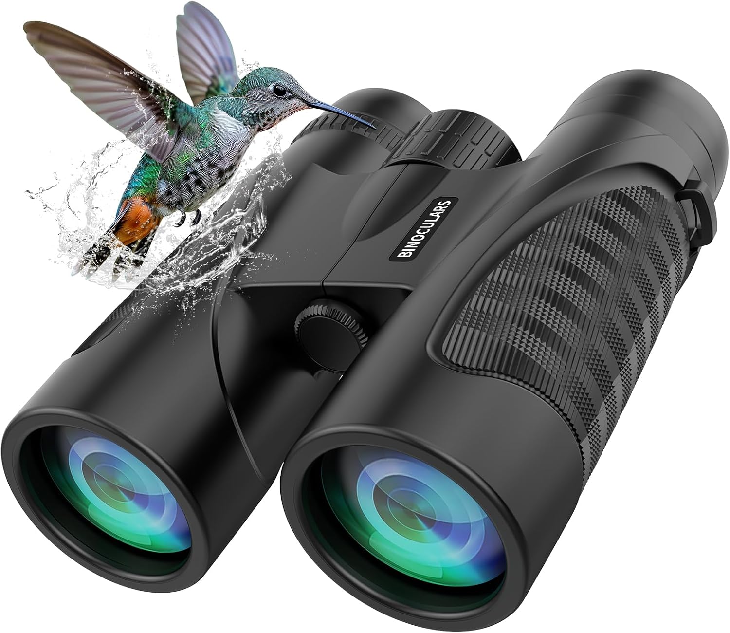 12x42 HD Binoculars for Adults and Kids Night Vision Binoculars Waterproof Binocular with Large View, Easy Focus for Bird Watching, Travel, Adventures, Concert with Carrying Bag Thumbnail