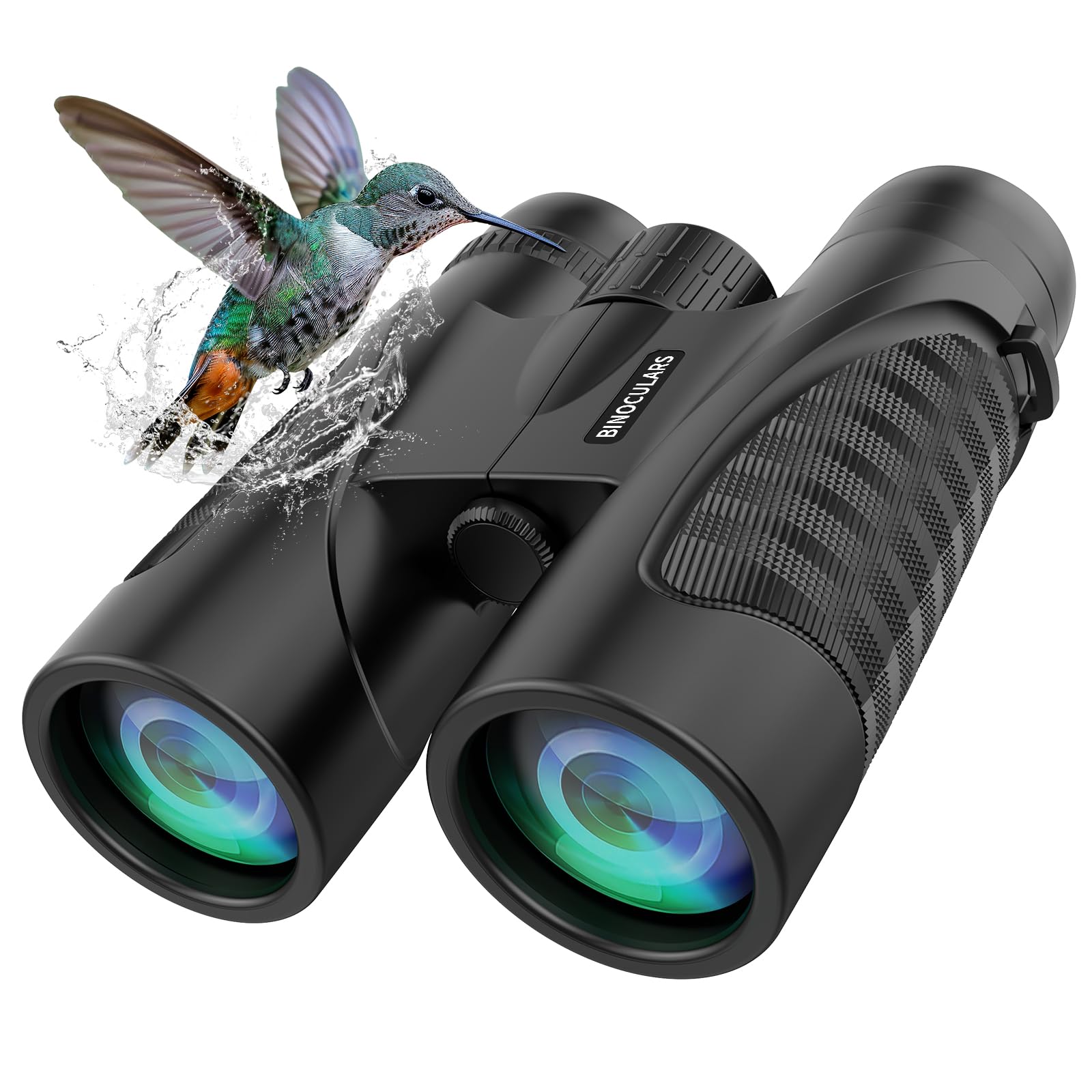 Binoculars 12x42 for Adults and Kids Night Vision Binoculars Compact Binocular Large Eyepiece Waterproof Binocular Wide Field of View for Bird Watching,Hiking,Hunting,Concert with Carrying Bag