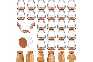24 Pack Rubber Chair Leg Caps for Hardwood Floors
