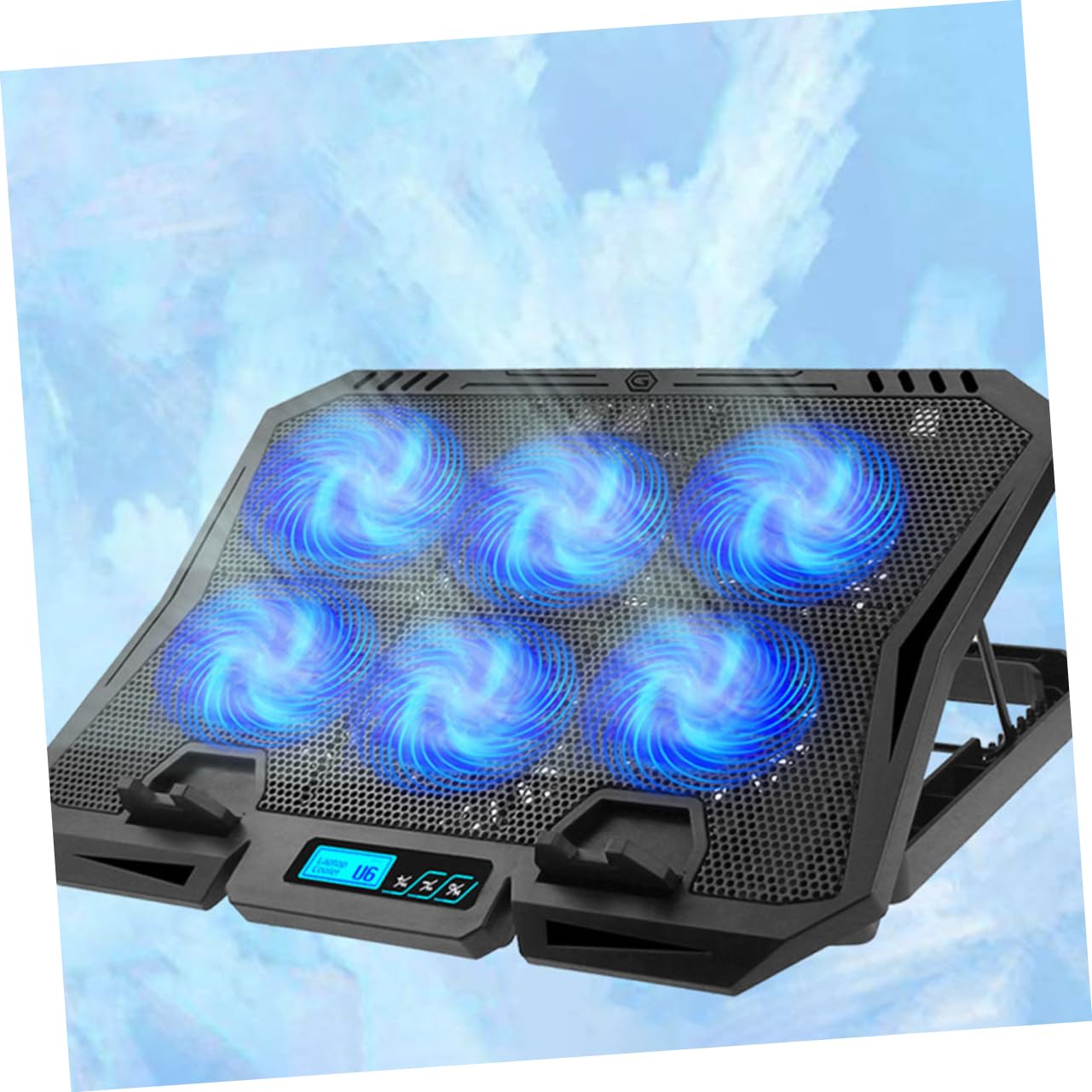 Soporte Enfriador para Computadora Portátil 15, 6 Pulgadas Negro Abs | Celebracion Verano, Laptop Cooler y Ventiladores Laptop, Base para Portatil y Soporte Vertical Portatil