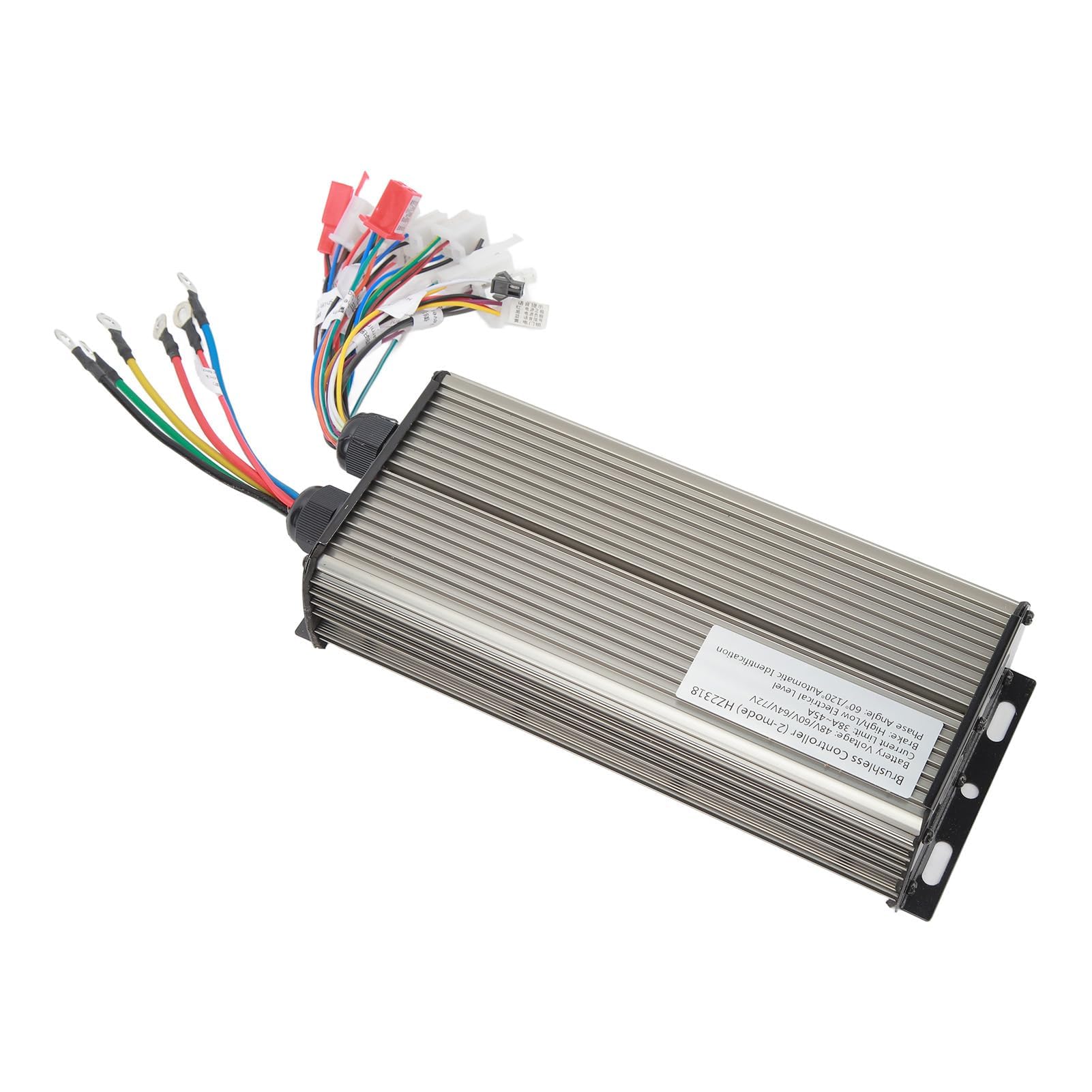 Controlador de Bicicleta Eléctrica, 48V 60V 64V 72V 2000W Controlador de Motor sin Escobillas de Bicicleta Eléctrica de Aleación de Aluminio de 18 Tubos para Scooter de Bicicleta