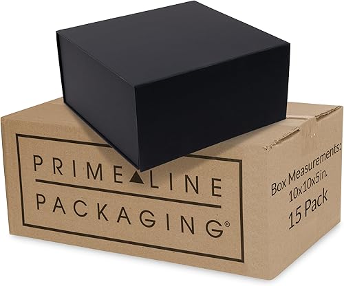 Vista 26 de Prime Line Packaging Cajas de regalo de Navidad con tapas, cajas de regalo navideñas para regalos, caja de regalo magnética negra extra grande