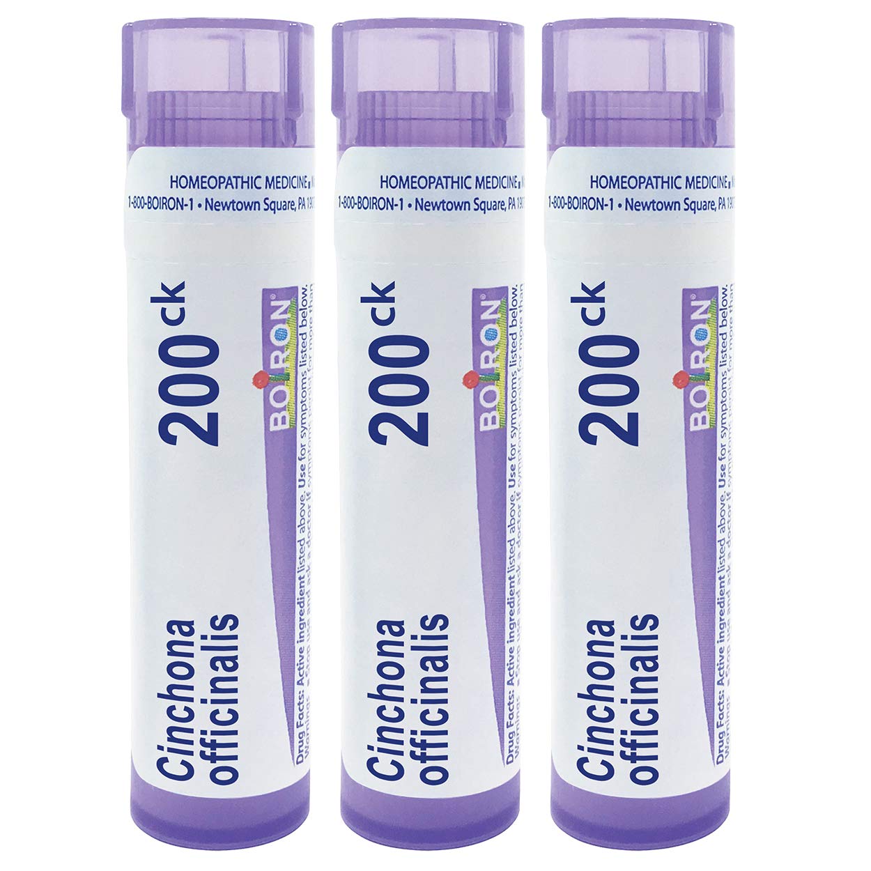 Cinchona Officinalis 200ck Homeopathic Medicine for Diarrhea with Gas and Bloating - Pack of 3 (240 Pellets)