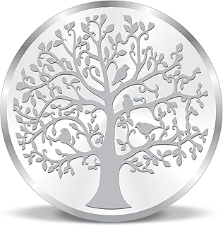 Precious Moments Silver Coin Banyan Tree | Lotus Plain | Colour Lotus with Gift Box BIS Hallmarked 999 Pure by ACPL Price In India