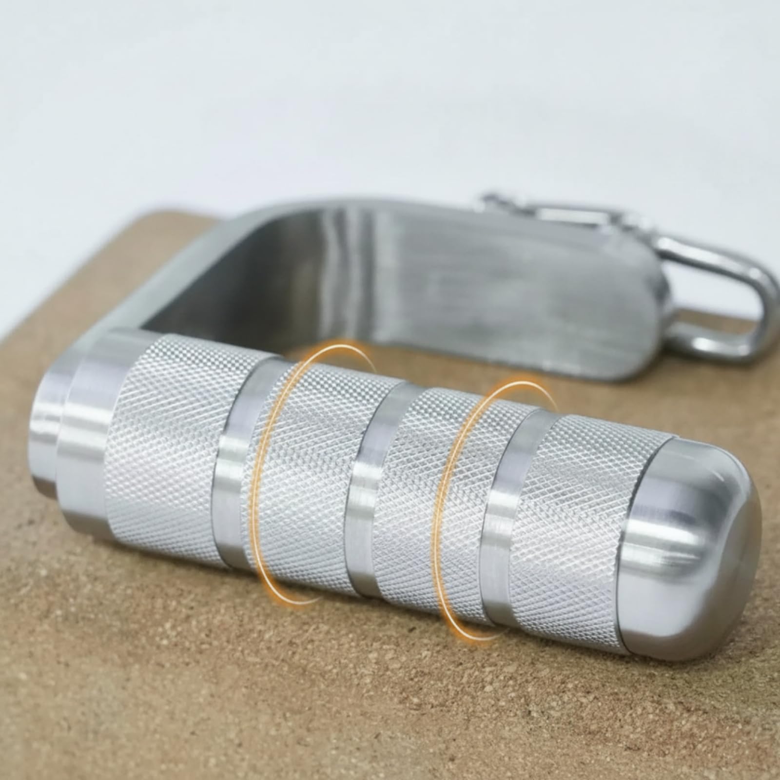 Entrenador Muñeca y Antebrazo Antislizante Mango Giratorio Acero Inoxidable con Relieve Agarre en L para portistas, Escaladores, Gimnasio