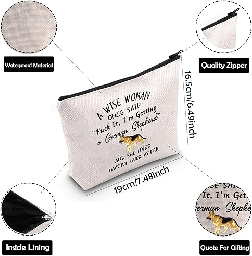Miniatura 3 de ZJXHPO Bolsa de cosméticos de pastor alemán, pastor alemán, amante del pastor alemán, bolsa con cremallera, bolsa de pastor alemán, regalos para