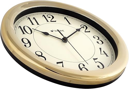 Miniatura 6 de Reloj de pared decorativo de plástico beige de 8.5 pulgadas, fácil de leer, resistente al agua, especial para espacios pequeños, oficina, barcos, RV