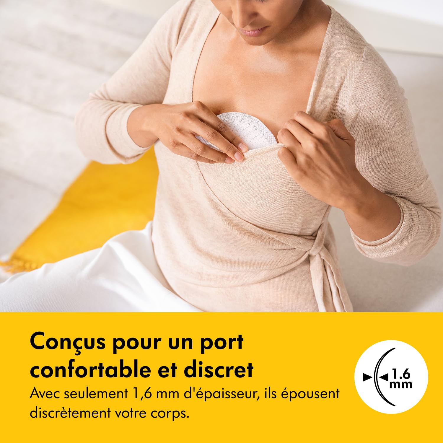 Medela coussinets d'allaitement ultrarespirants, hautement absorbants, design discret pour un port confortable, lot de 120