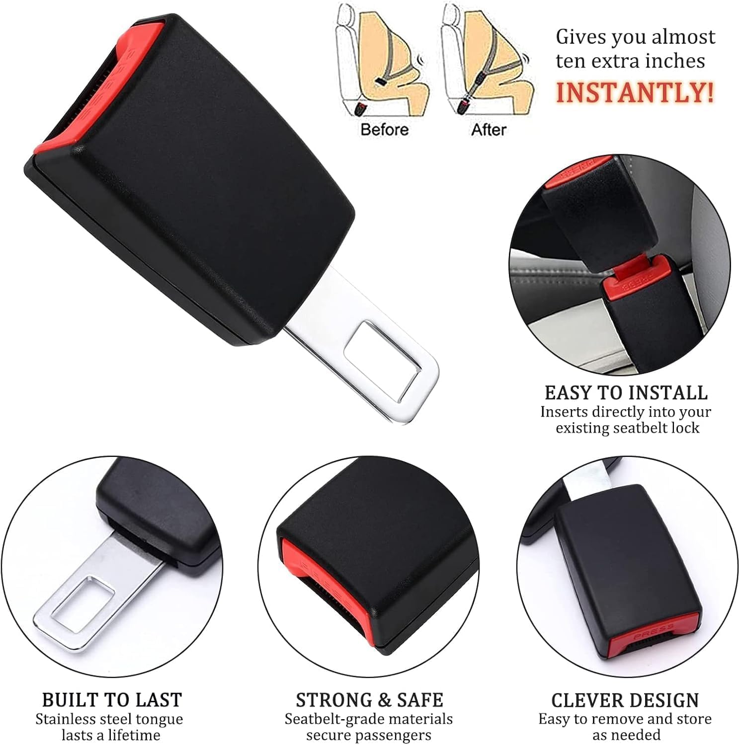 2pc Car Seat Belt Pads — view 2
